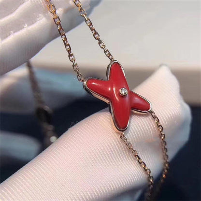 [Avelora]JEUX BRACELET CARNELIAN ROSE GOLD 1 DIAMOND