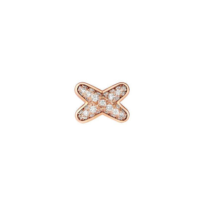 [Avelora]JEUX DE ROSE GOLD DIAMOND EARRINGS