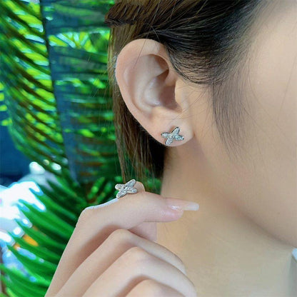 [Avelora]JEUX DE SILVER DIAMOND EARRINGS