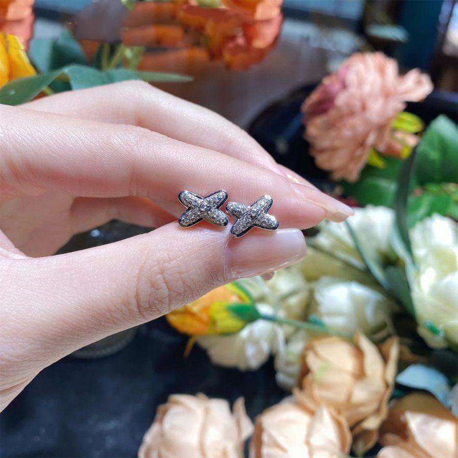[Avelora Jewelry ]JEUX DE SILVER DIAMOND EARRINGS