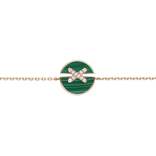 [Avelora]JEUX DE BRACELET MALACHITE ROSE GOLD DIAMONDS