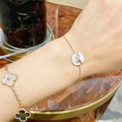 [Avelora]JEUX DE BRACELET MOP ROSE GOLD DIAMONDS
