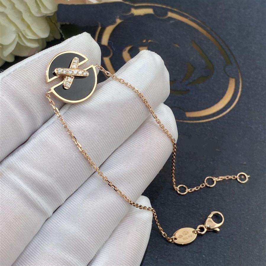 [Avelora]JEUX DE BRACELET ONYX ROSE GOLD DIAMOND