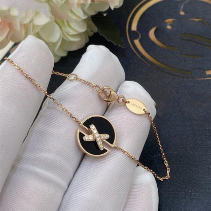 [Avelora]JEUX DE BRACELET ONYX ROSE GOLD DIAMOND