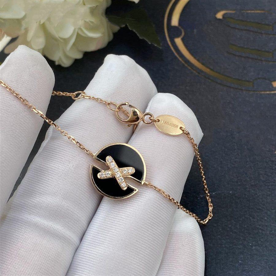 [Avelora Jewelry ]JEUX DE BRACELET ONYX PINK GOLD DIAMOND