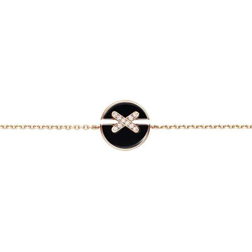 [Avelora Jewelry ]JEUX DE BRACELET ONYX PINK GOLD DIAMOND