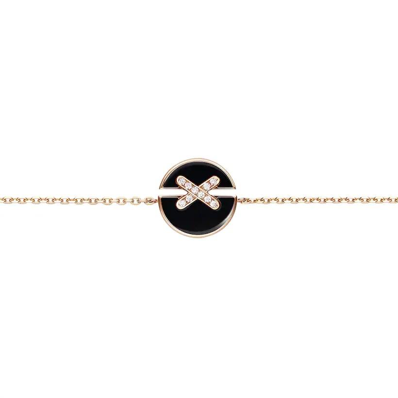 [Avelora Jewelry ]JEUX DE BRACELET ONYX PINK GOLD DIAMOND