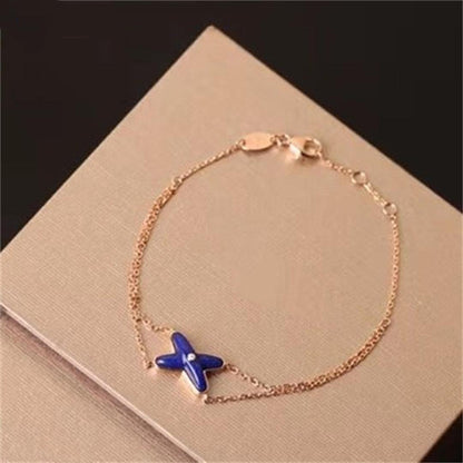 [Avelora]Hollow Design Four-Leaf Clover Flower Shape Ring