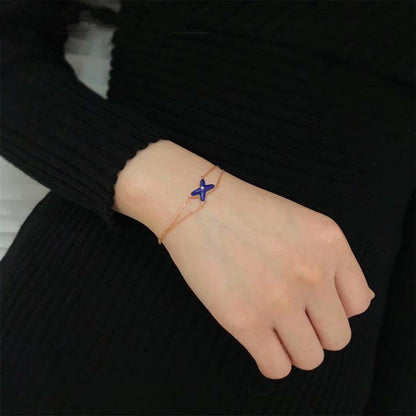 [Avelora]Hollow Design Four-Leaf Clover Flower Shape Ring