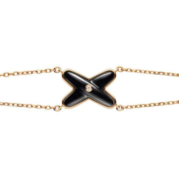 [Avelora Jewelry ]JEUX BRACELET ONYX PINK GOLD 1 DIAMOND