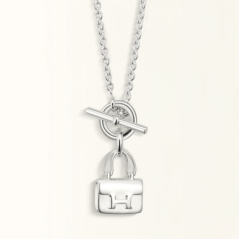 [Avelora Jewelry ]POP H PEDANT SILVER NECKLACE