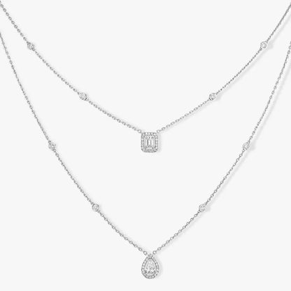 [Avelora]MY TWIN 2-ROW DIAMOND NECKLACE