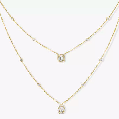 [Avelora]MY TWIN 2-ROW DIAMOND NECKLACE