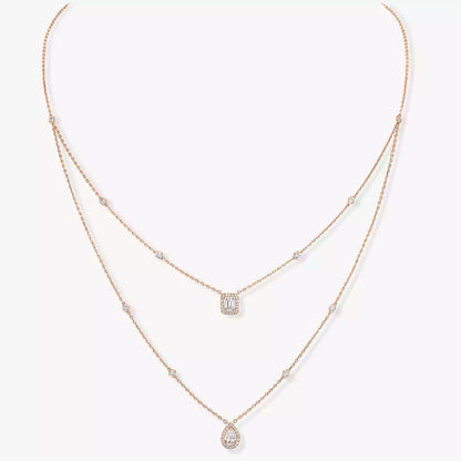 [Avelora]MY TWIN 2-ROW DIAMOND NECKLACE