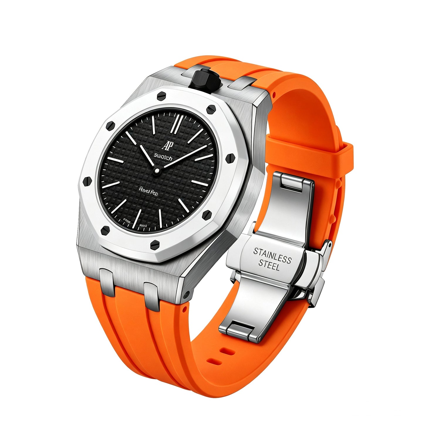 [Avelora]Royal Oak Pop Exclusive Steel Case & Silicone Strap With Cradle