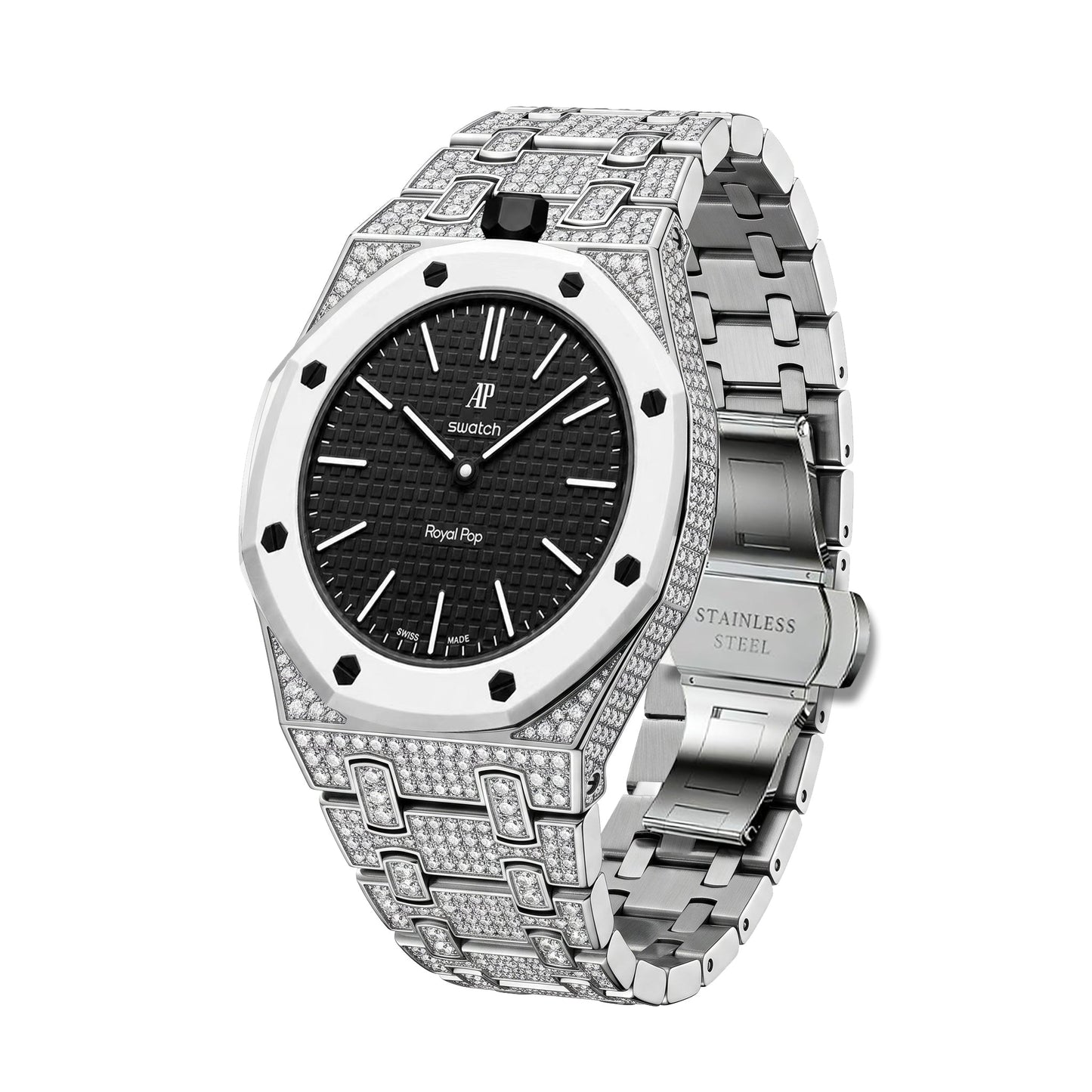 [Avelora]Royal Oak Pop Exclusive Bioceramic Case & Bioceramic Strap Full Diamond