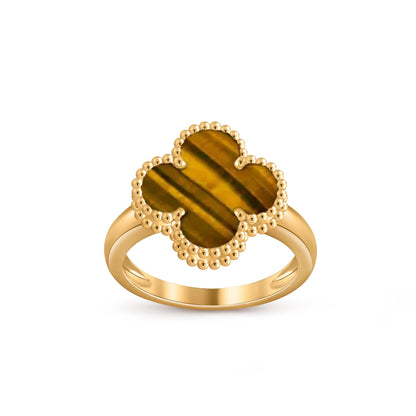 [Avelora]LUCKY CLOVER VINTAGE GOLD RING COLLECTION