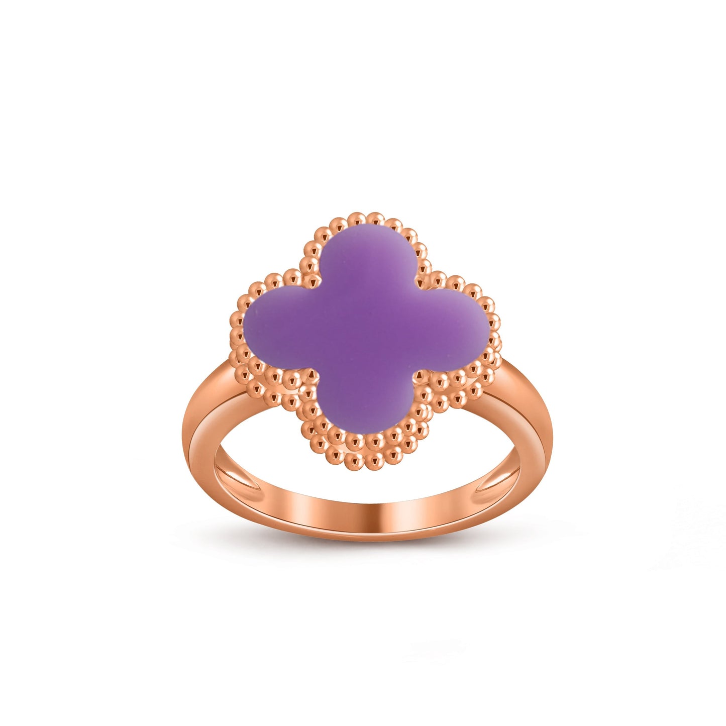 [Avelora]LUCKY CLOVER VINTAGE ROSE GOLD RING COLLECTION