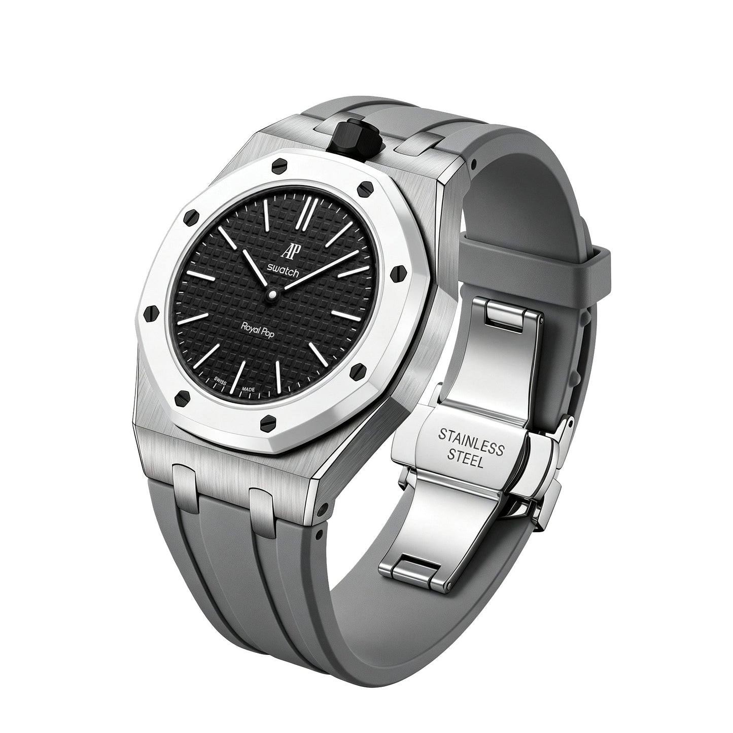 [Avelora]Royal Oak Pop Exclusive Steel Case & Silicone Strap With Cradle