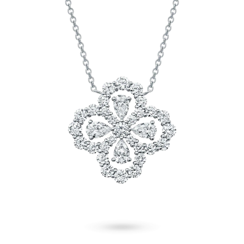[Avelora]LOOP NECKLACE FULL MOTIF DIAMOND 16MM MULTIPLE COLORS