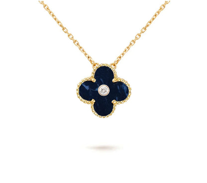 [Avelora]15MM CLOVER FLOWER DIAMOND PENDANT NECKLACE COLLECTION