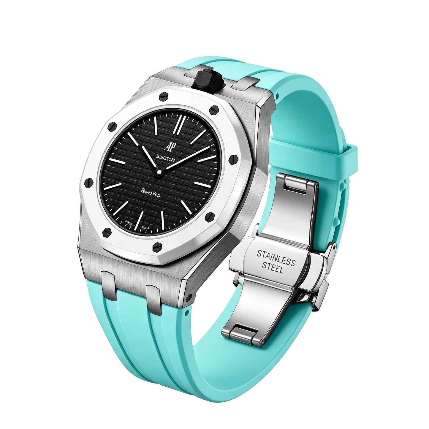 [Avelora]Royal Oak Pop Exclusive Steel Case & Silicone Strap With Cradle