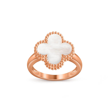 [Avelora]LUCKY CLOVER VINTAGE ROSE GOLD RING COLLECTION