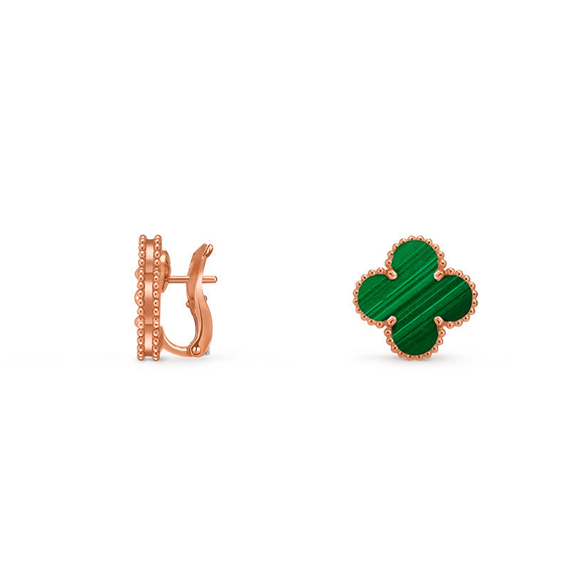 [Avelora]15MM CLOVER FLOWER STUD EARRINGS ROSE GOLD COLLECTION