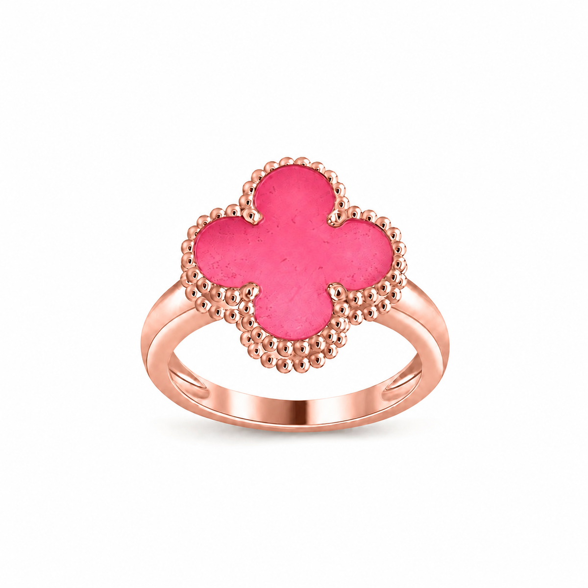 [Avelora jewelry]NEW CLOVER PINK ENAMEL RINGS
