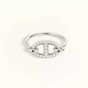 [Avelora Jewelry ]RONDE SMALL SILVER DIAMOND RING