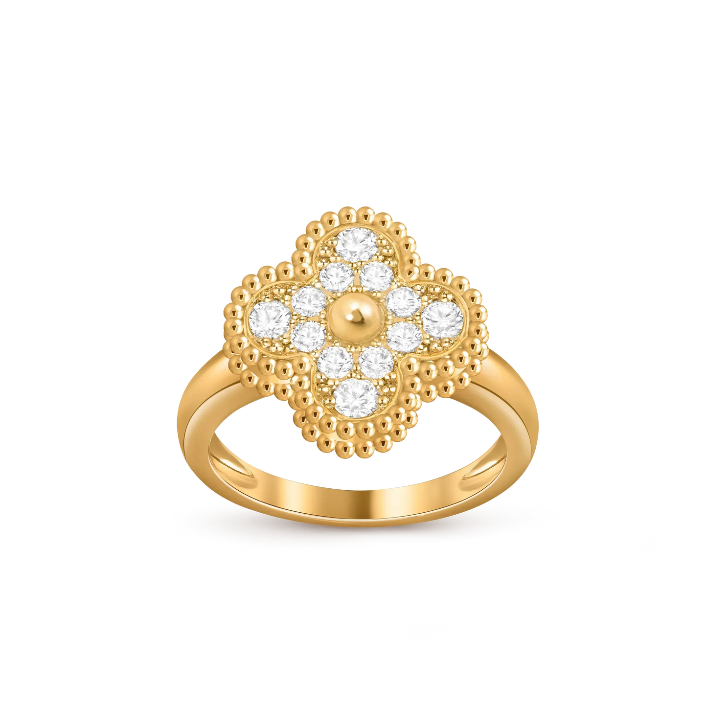 [Avelora]LUCKY CLOVER VINTAGE GOLD RING COLLECTION