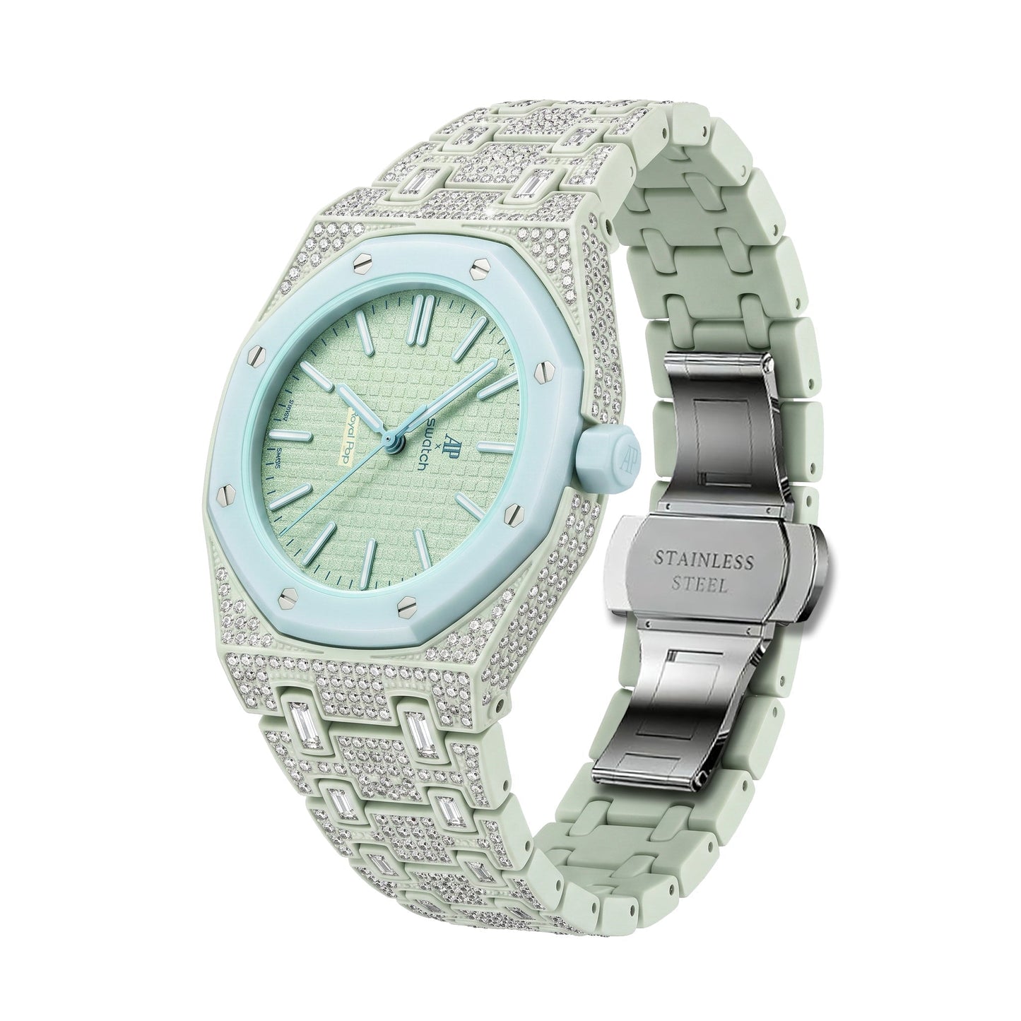 [Avelora]Royal Oak Pop Exclusive Bioceramic Case & Bioceramic Strap Full Diamond