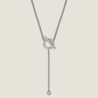 [Avelora]FINESSE SILVER DIAMOND NECKLACE