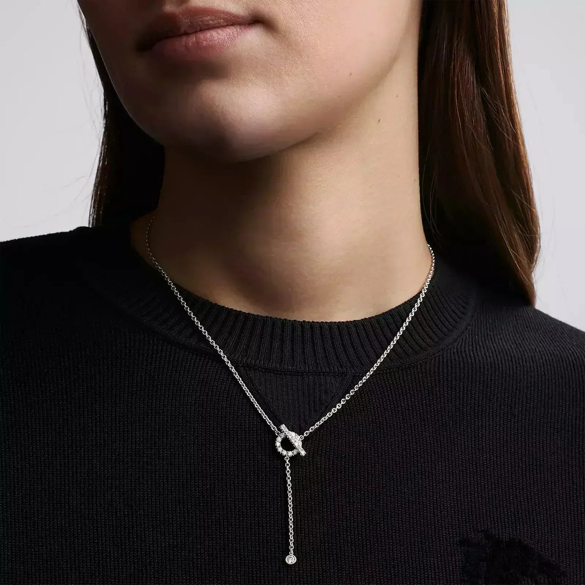 [Avelora Jewelry ]FINESSE SILVER DIAMOND NECKLACE