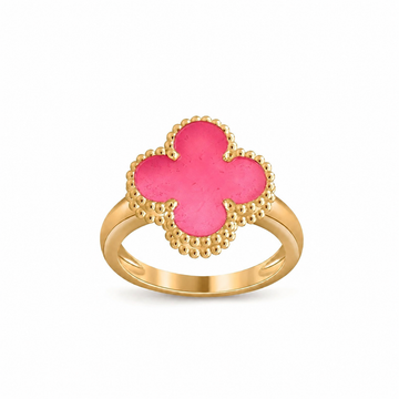 [Avelora jewelry]NEW CLOVER PINK ENAMEL RINGS