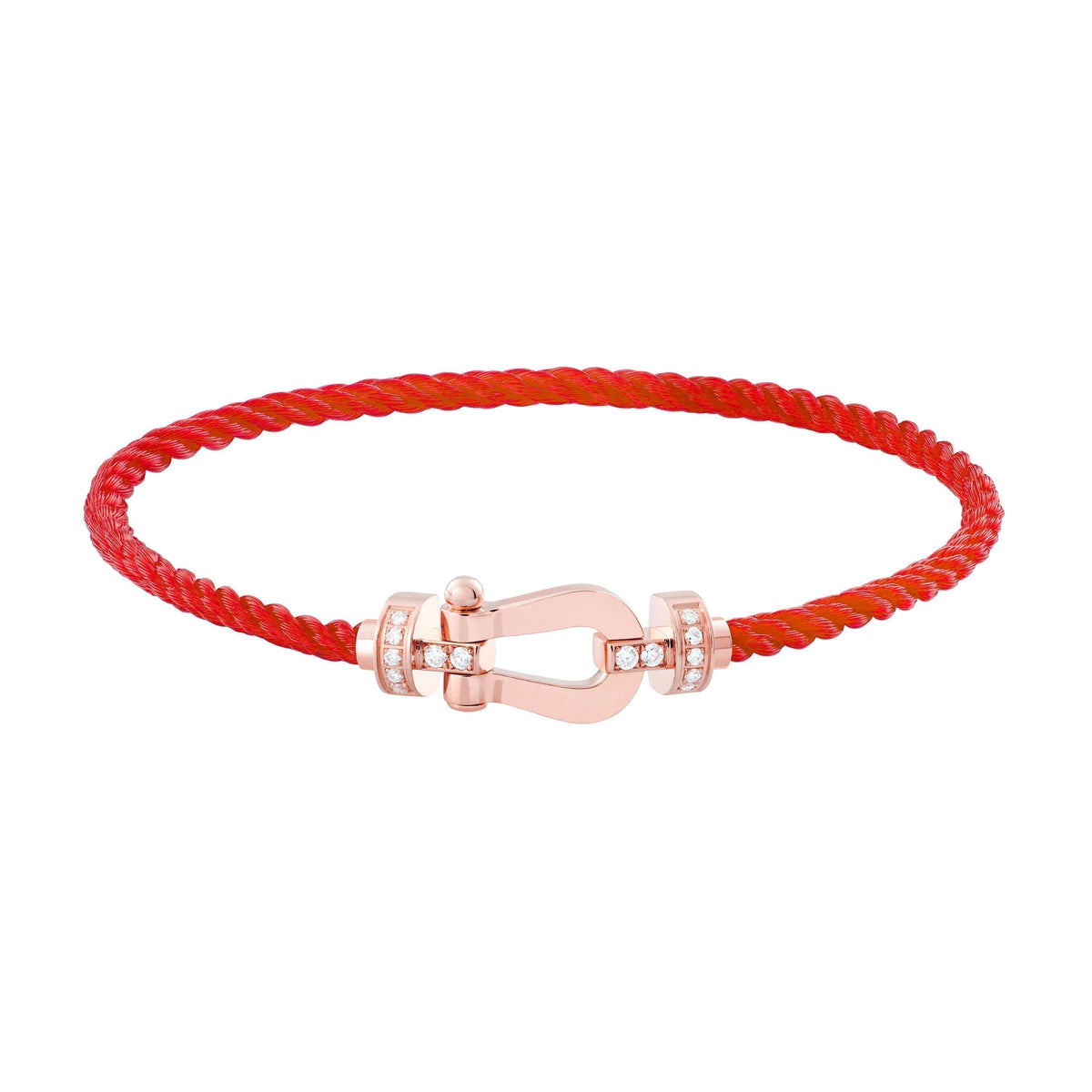 [Avelora Jewelry ]FORCE 10 HALF DIAMOND PINK GOLD RED CORDERI LARGE AND MEDIUM MODEL
