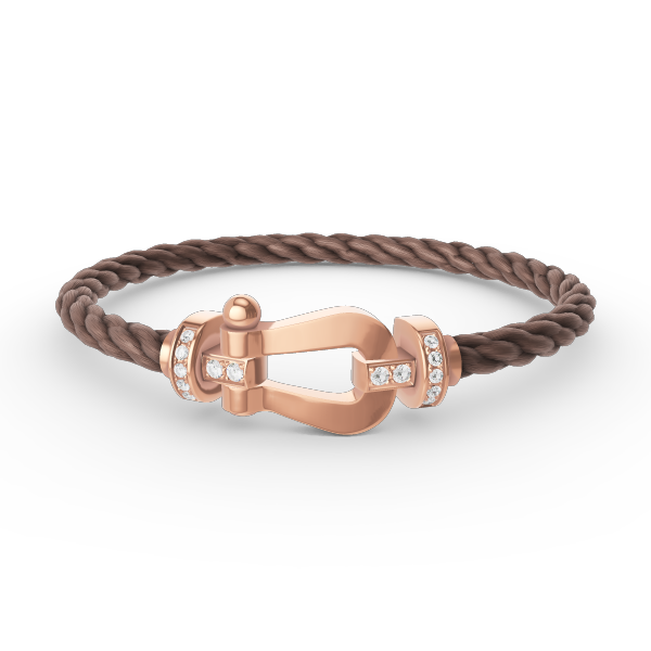 [Avelora Jewelry ]FORCE LARGE HORSESHOE HALF DIAMOND BRACELET ROSE GOLD