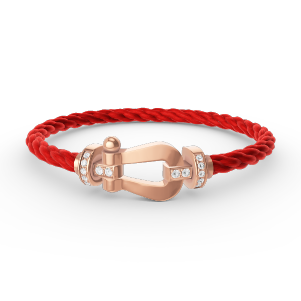 [Avelora]FORCE LARGE HORSESHOE HALF DIAMOND BRACELET - ROSE GOLD