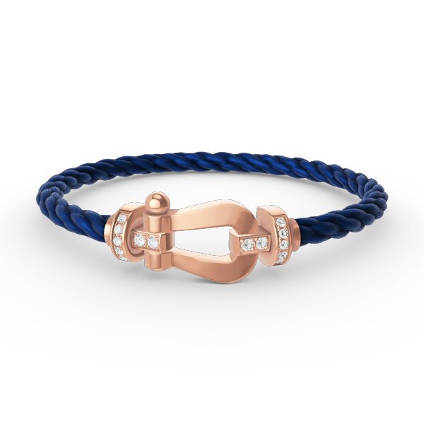 [Avelora]FORCE LARGE HORSESHOE HALF DIAMOND BRACELET - ROSE GOLD