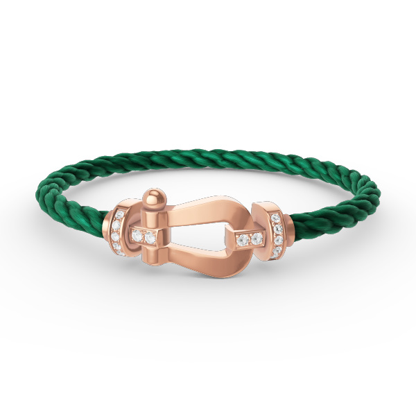 [Avelora]FORCE LARGE HORSESHOE HALF DIAMOND BRACELET - ROSE GOLD