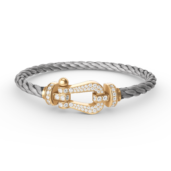 [Avelora]FORCE LARGE HORSESHOE FULL DIAMOND BRACELET - GOLD