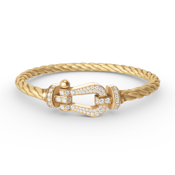 [Avelora]FORCE LARGE HORSESHOE FULL DIAMOND BRACELET - GOLD