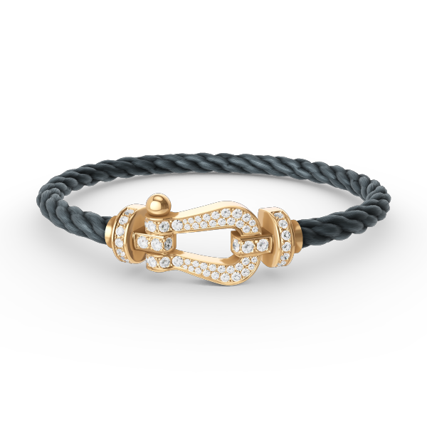 [Avelora Jewelry ]FORCE LARGE HORSESHOE FULL DIAMOND BRACELET GOLD