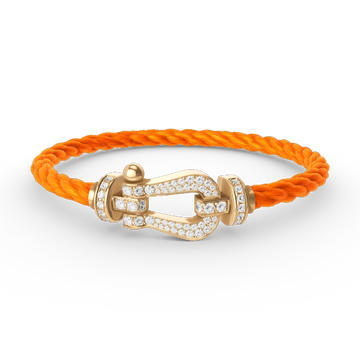 [Avelora Jewelry ]FORCE LARGE HORSESHOE FULL DIAMOND BRACELET GOLD