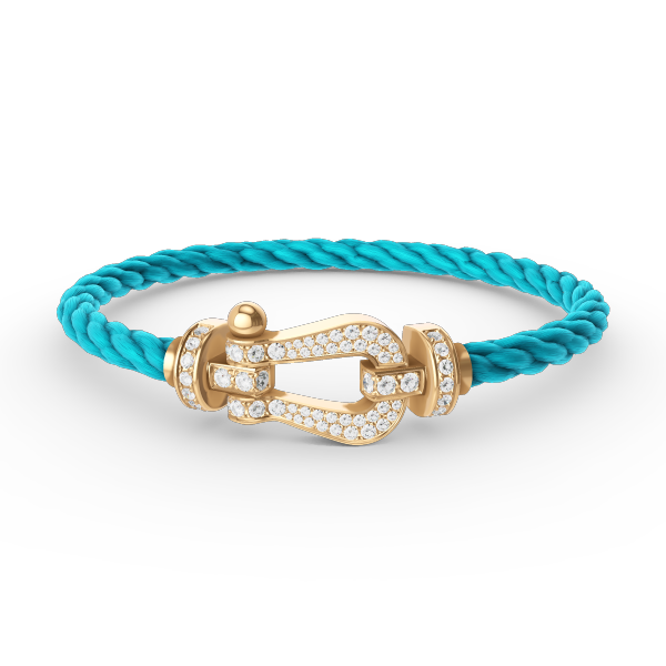 [Avelora]FORCE LARGE HORSESHOE FULL DIAMOND BRACELET - GOLD