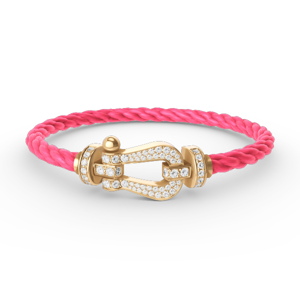 [Avelora]FORCE LARGE HORSESHOE FULL DIAMOND BRACELET - GOLD