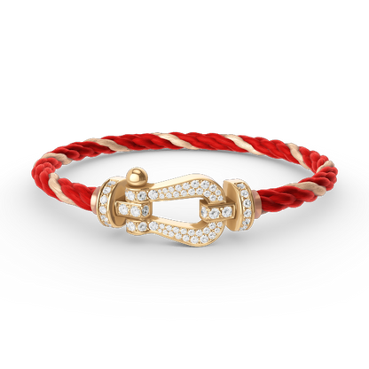 [Avelora]FORCE LARGE HORSESHOE FULL DIAMOND BRACELET - GOLD