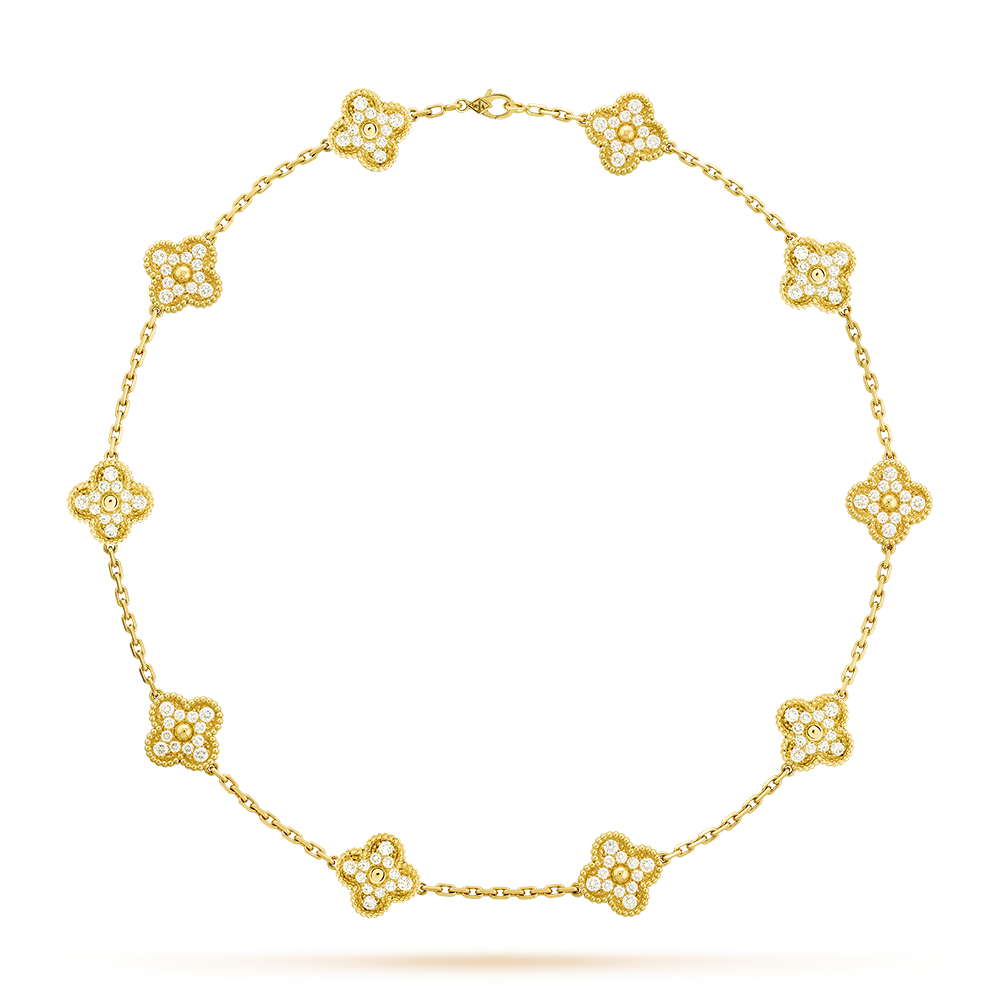 [Avelora Jewelry ]CLOVER 10 MOTIFS DIAMOND NECKLACE