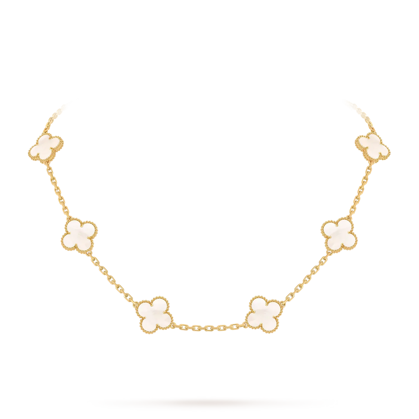 [Avelora]CLASSIC LUCKY 10-MOTIF CLOVER NECKLACE GOLD COLLECTION