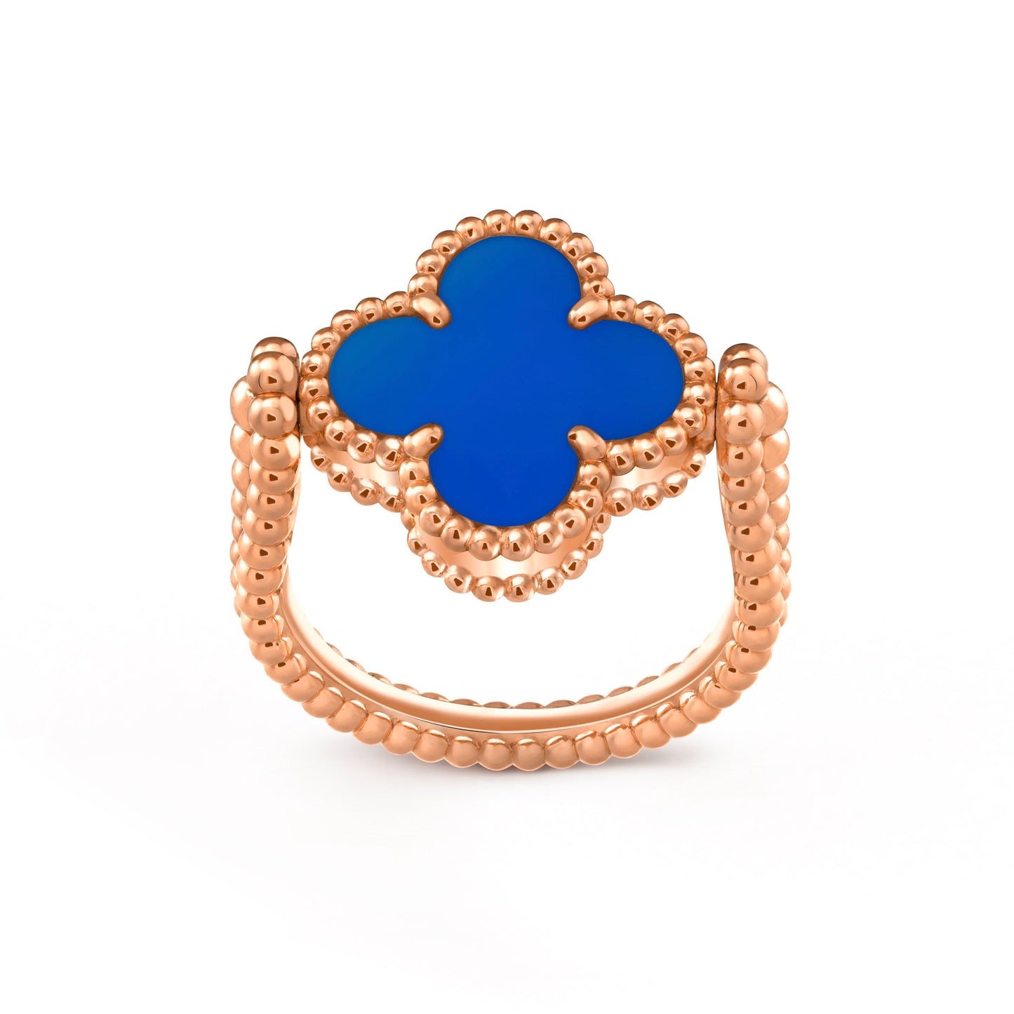 [Avelora]LUCKY CLOVER ROSE GOLD REVERSIBLE RING